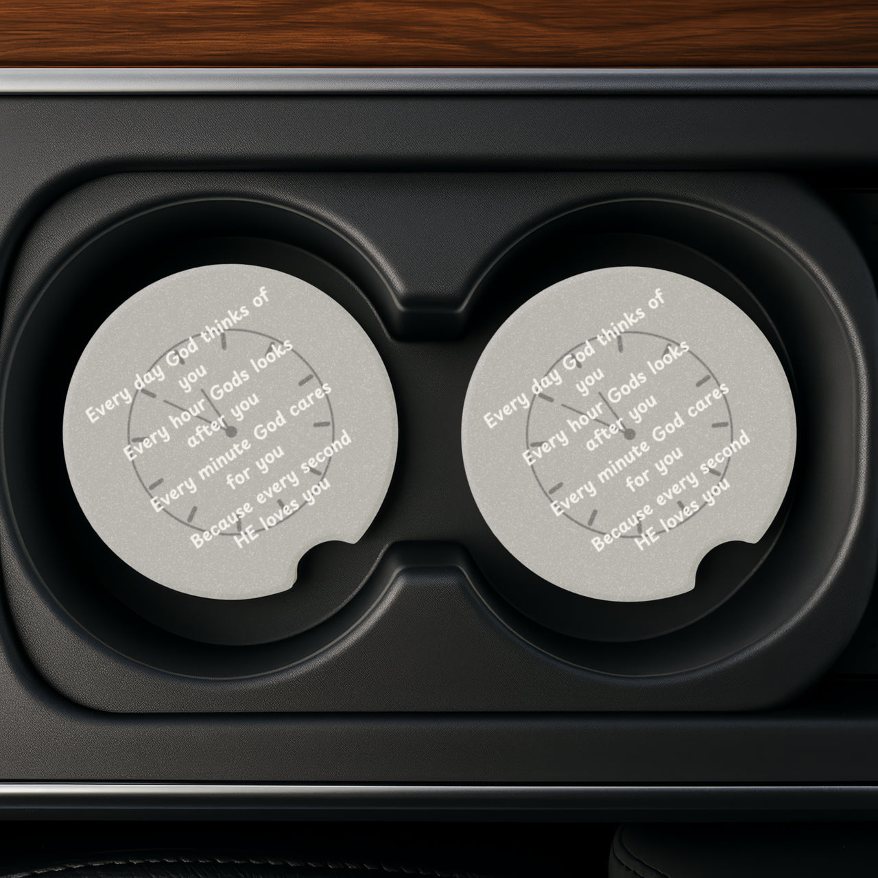 Every Day God Thinks of You Soapstone Car Coaster