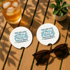 For We Live By Faith, Not By Sight Soapstone Car Coaster