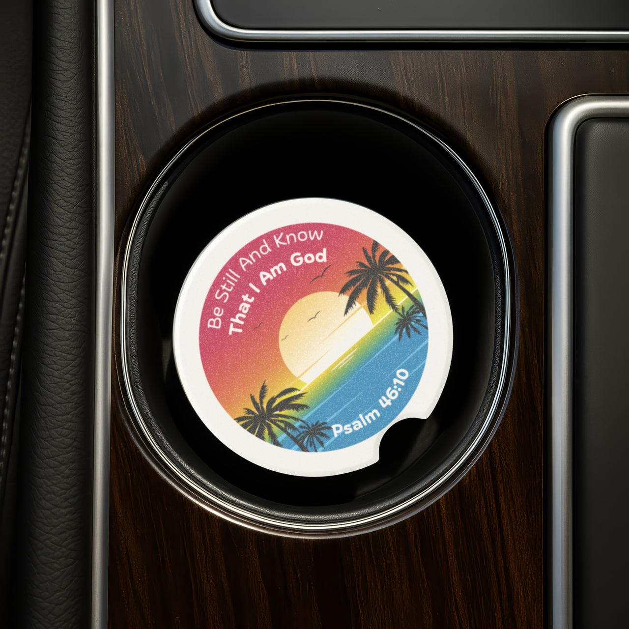 Be Still And Know That I Am God - Psalm 46:10 Soapstone Car Coaster