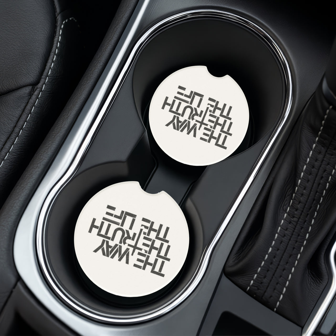 The Way The Truth The Life Soapstone Car Coaster