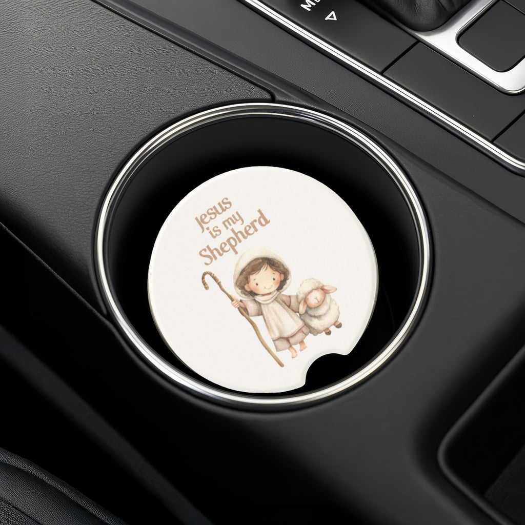 Jesus is My Shepherd Soapstone Car Coaster