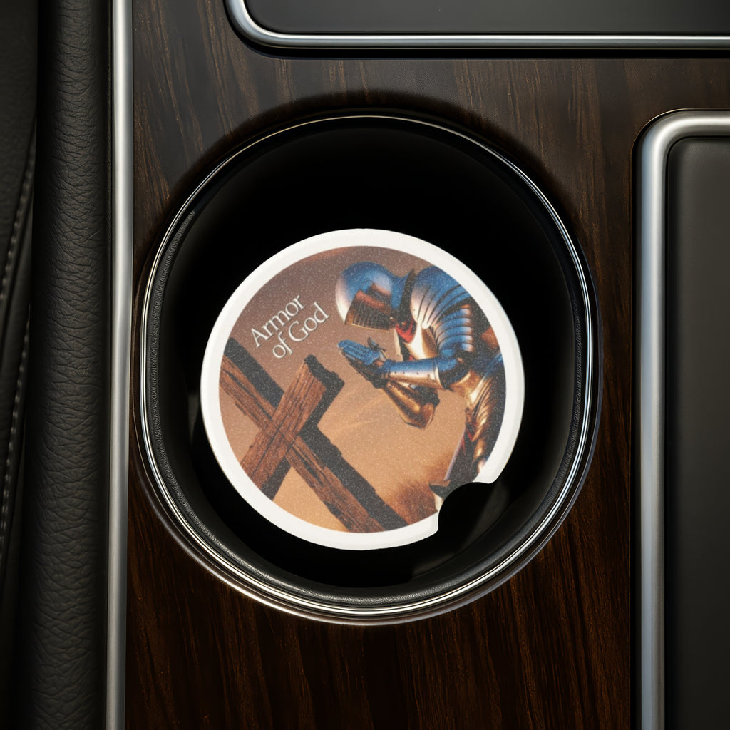 Armor of God Soapstone Car Coaster