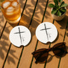 Cross With Faith Soapstone Car Coasters
