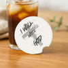 I Walk With God Soapstone Car Coaster