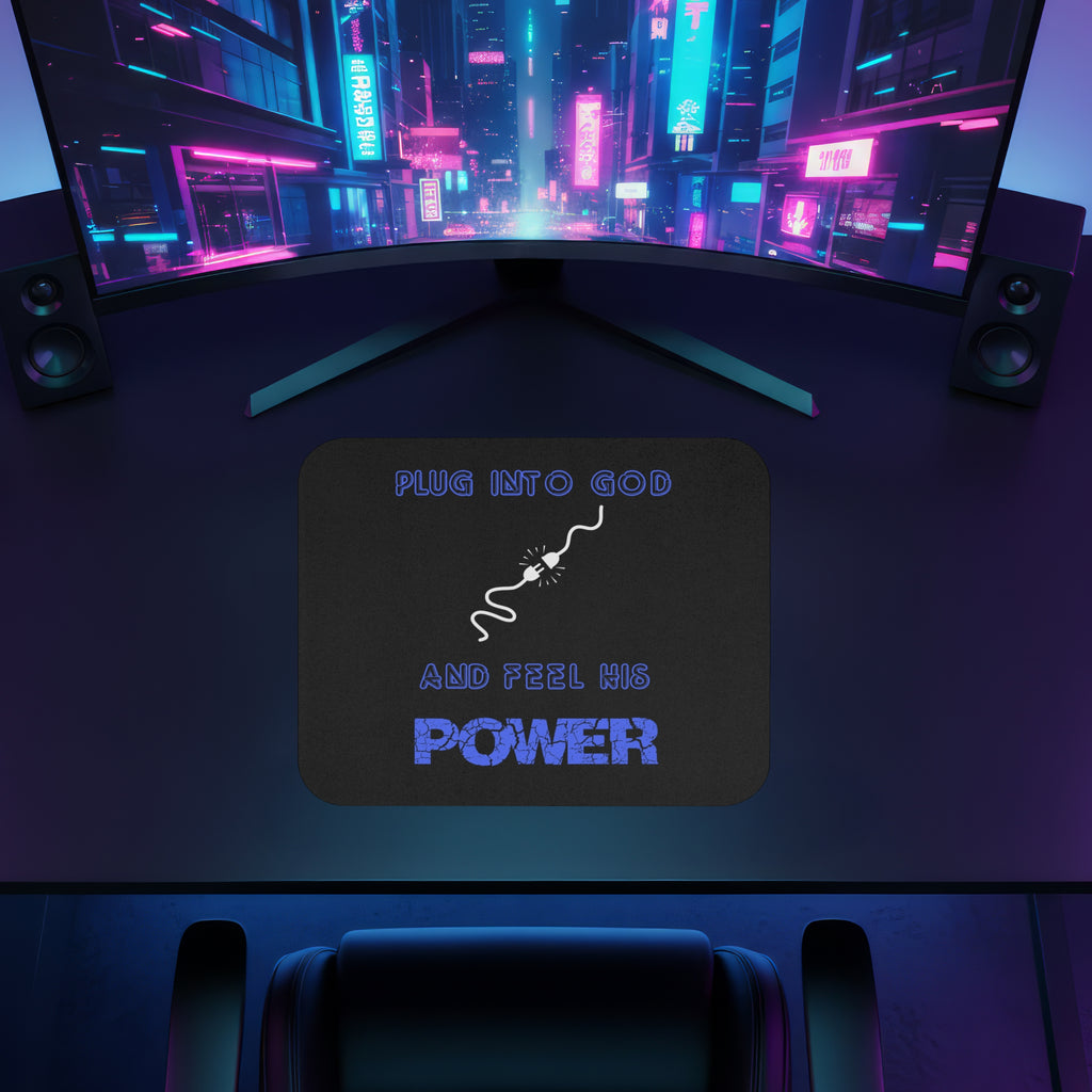 Plug into God and Feel His Power Mouse Pad