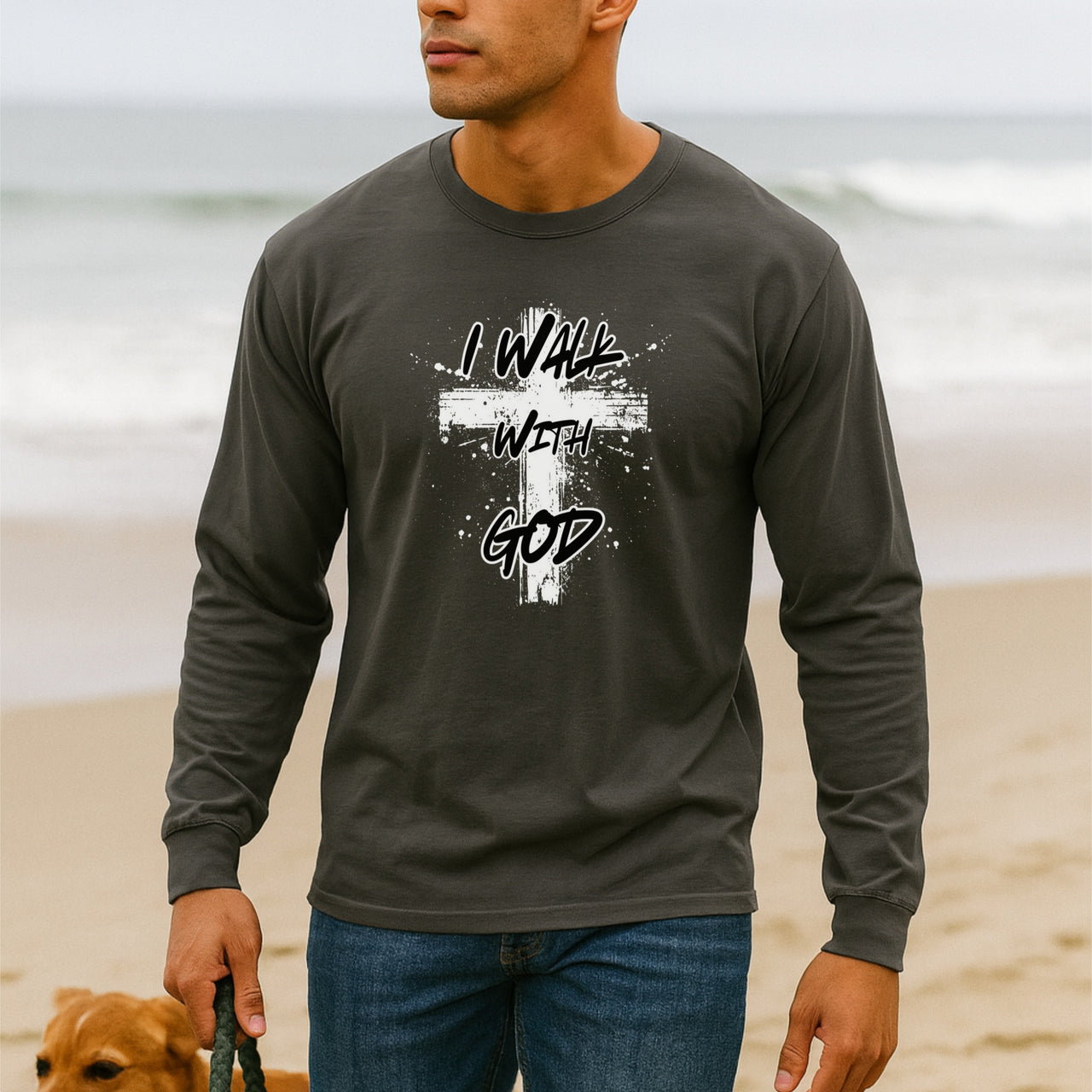 I Walk with God Unisex Relaxed Fit Long Sleeve T-Shirt