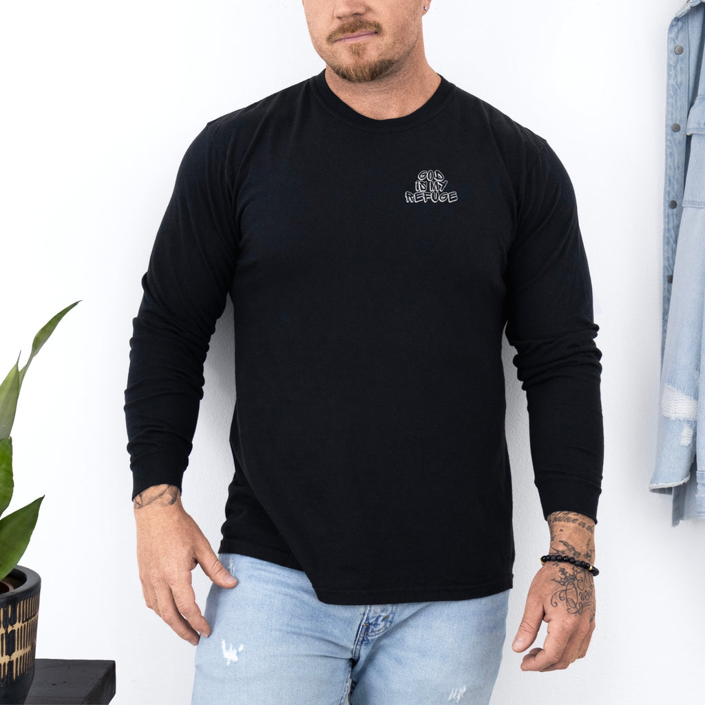 God is My Refuge Unisex Relaxed Fit Long Sleeve T-Shirt