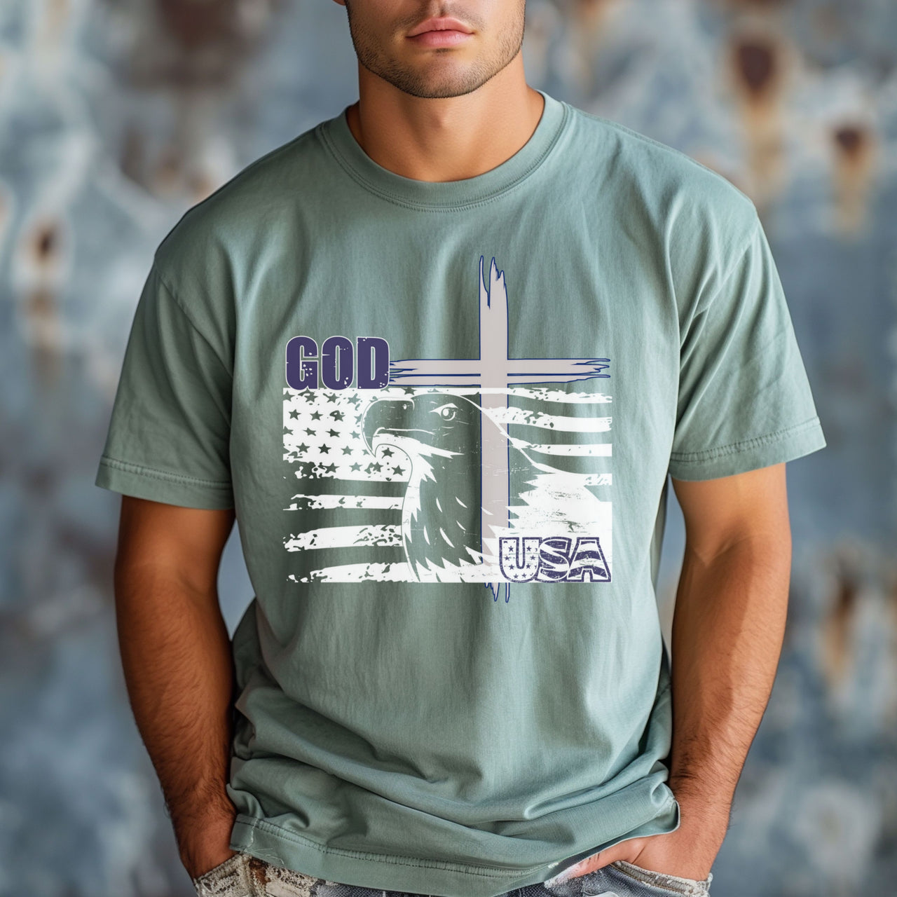 God + USA Unisex Relaxed Fit T-Shirt