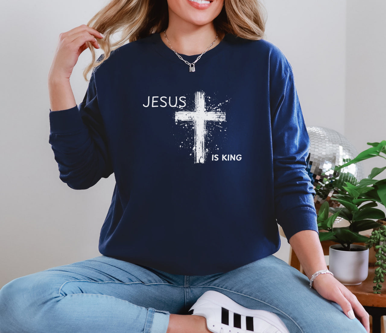 Jesus is King Unisex Relaxed Fit Long Sleeve T-Shirt