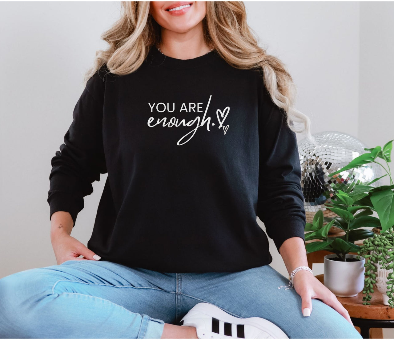 You Are Enough Unisex Relaxed Fit Long Sleeve T-Shirt