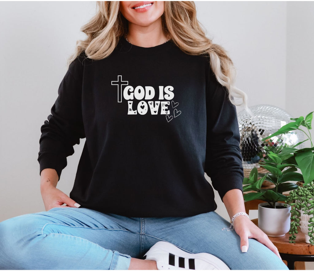 God is Love Unisex Relaxed Fit Long Sleeve T-Shirt
