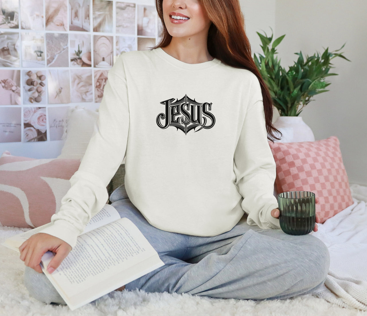 Jesus Unisex Relaxed Fit Long Sleeve T-Shirt