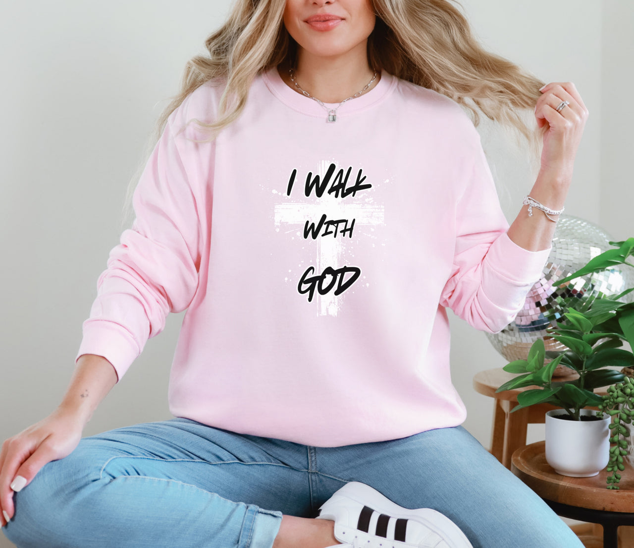 I Walk with God Unisex Relaxed Fit Long Sleeve T-Shirt