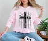 Flag With Cross Unisex Relaxed Fit Long Sleeve T-Shirt