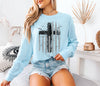 Flag With Cross Unisex Relaxed Fit Long Sleeve T-Shirt