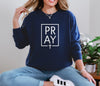 Pray + Cross Unisex Relaxed Fit Long Sleeve T-Shirt