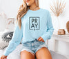 Pray + Cross Unisex Relaxed Fit Long Sleeve T-Shirt