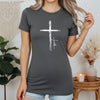Cross With Faith Women's Favorite T-Shirt, Cross Design Tee, Inspirational Graphic Shirt, Religious Apparel for Everyday Wear, Gift for Her
