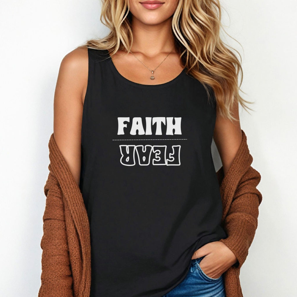 Faith Over Fear Unisex Relaxed Fit Tank Top