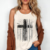 Flag With Cross Unisex Relaxed Fit Tank Top