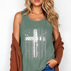 Flag With Cross Unisex Relaxed Fit Tank Top