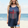 Flag With Cross Unisex Relaxed Fit Tank Top