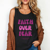 Faith Over Fear Pink Unisex Relaxed Fit Tank Top