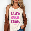 Faith Over Fear Pink Unisex Relaxed Fit Tank Top
