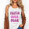 Faith Over Fear Pink Unisex Relaxed Fit Tank Top