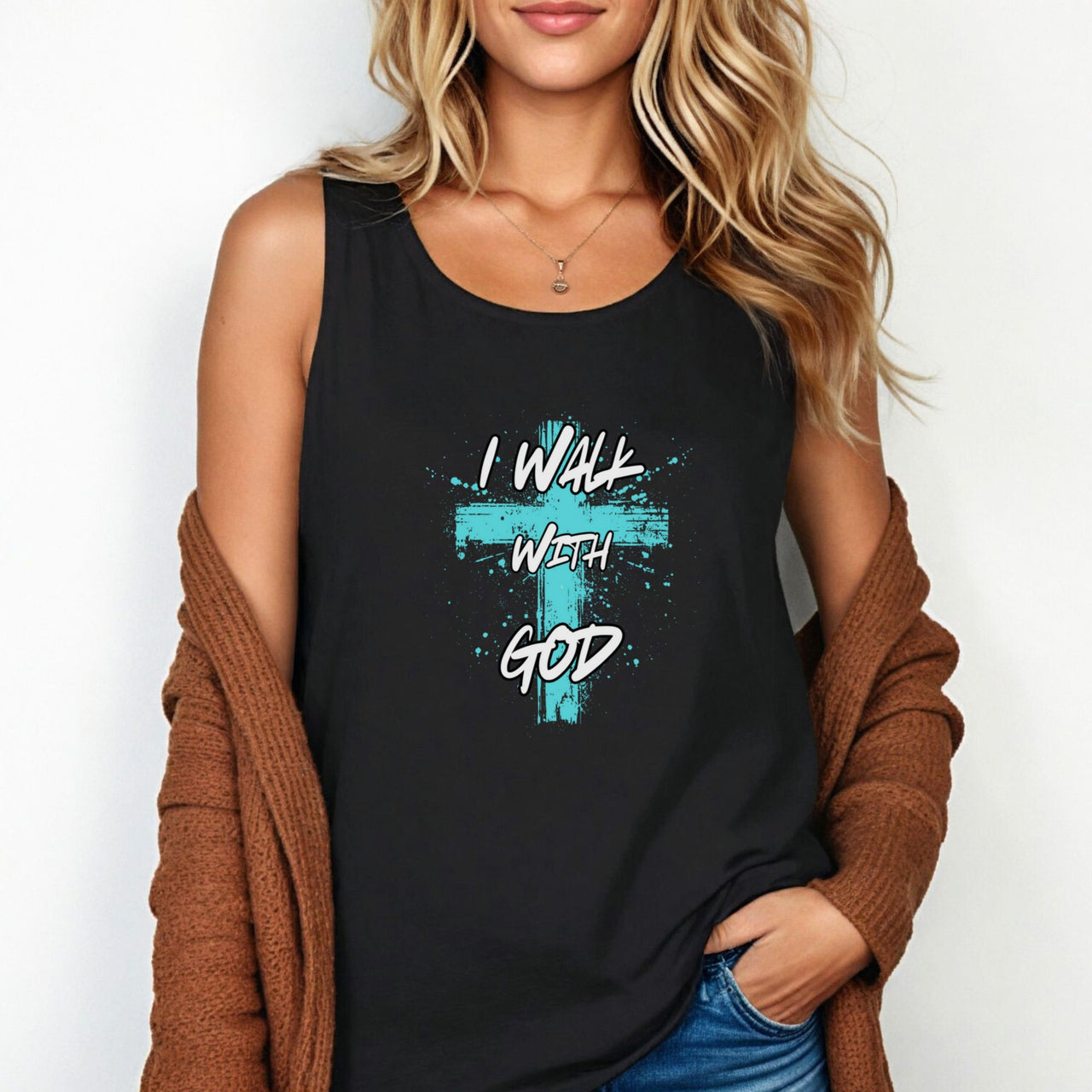 I Walk With God Unisex Relaxed Fit Tank Top