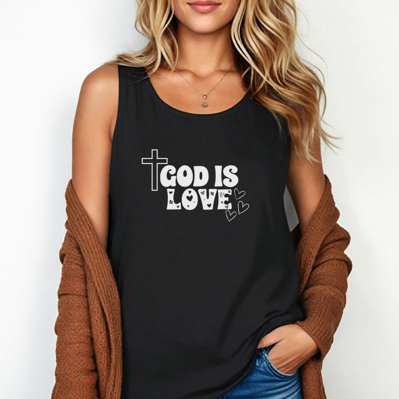 God is Love Unisex Relaxed Fit Tank Top