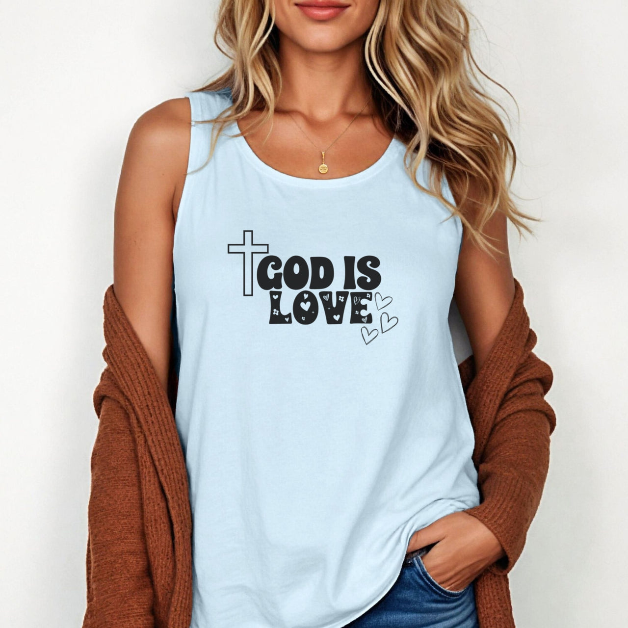 God is Love Unisex Relaxed Fit Tank Top