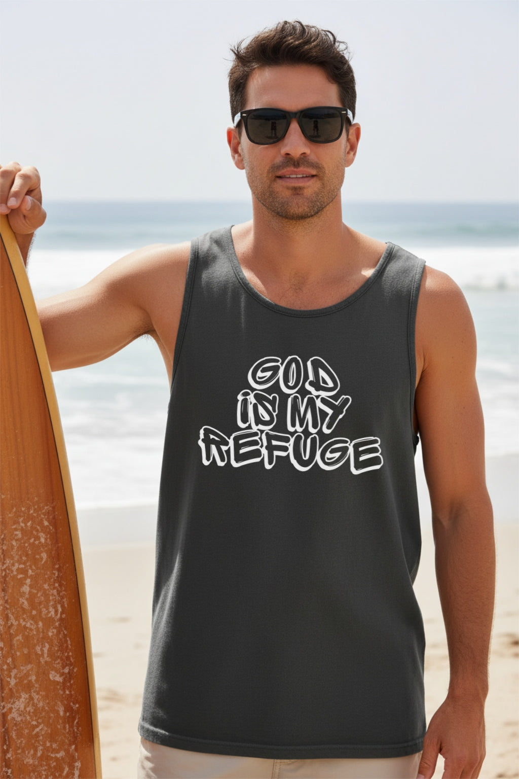 God is My Refuge Unisex Relaxed Fit Tank Top