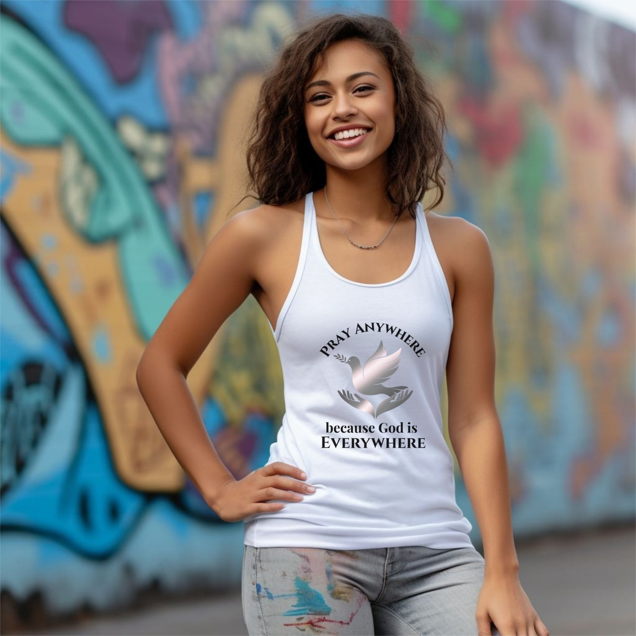 Pray Anywhere Unisex True-to-Size Tank Top