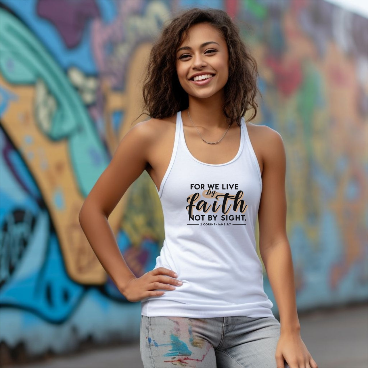 For We Live By Faith Unisex True-to-Size Tank Top
