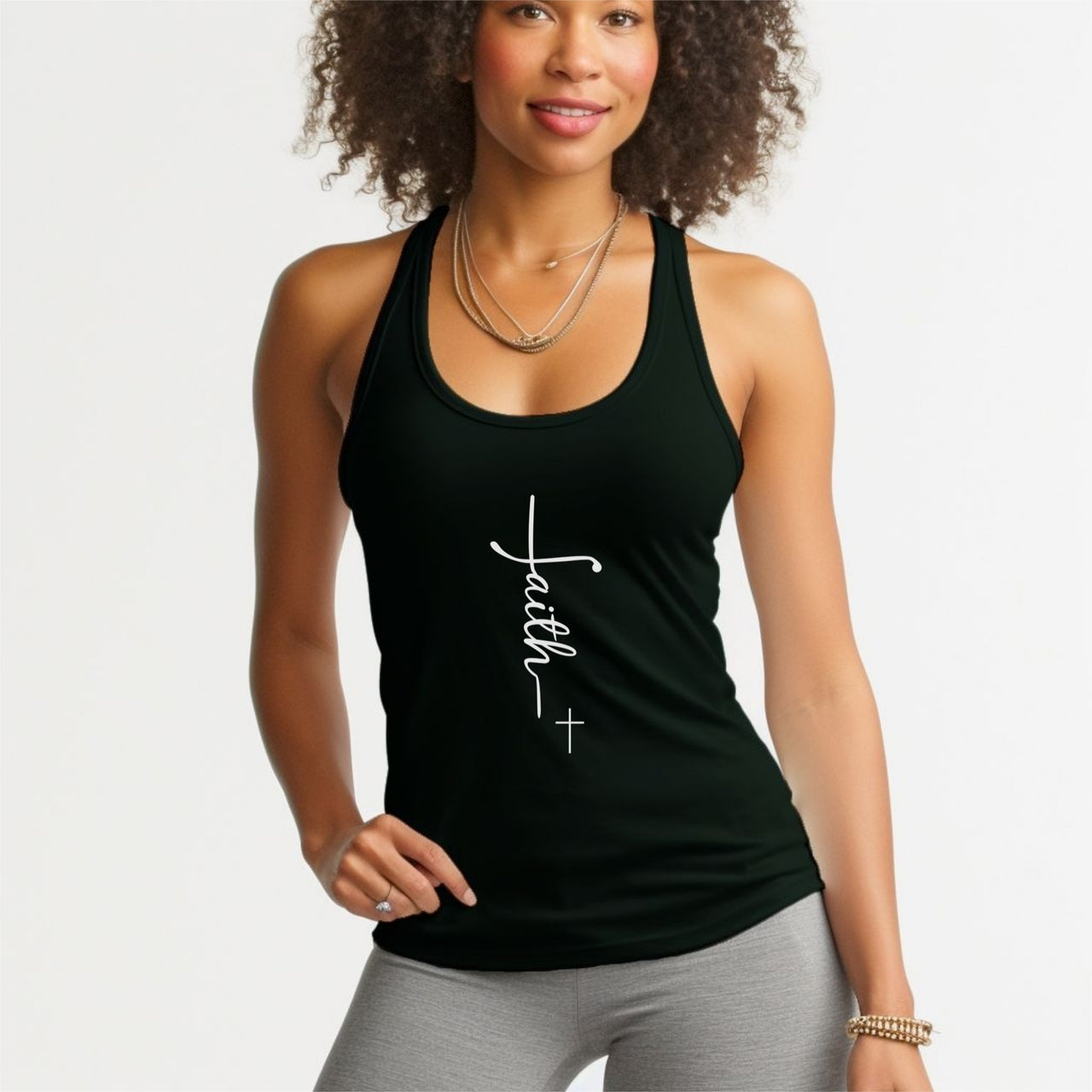 Faith + Cross Unisex True-to-Size Tank Top