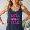 Faith Over Fear Pink Unisex True-to-Size Tank Top