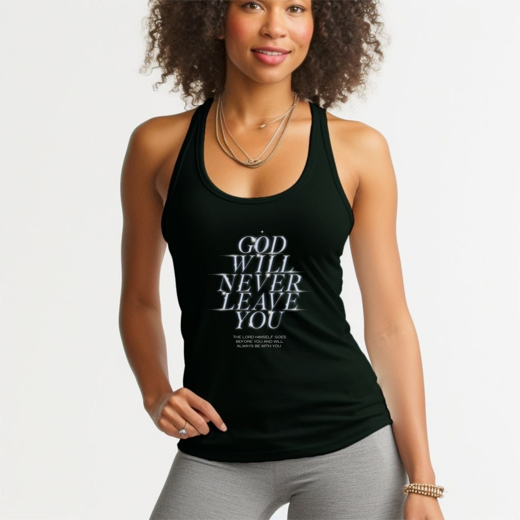 God Will Never Leave Unisex True-to-Size Tank Top