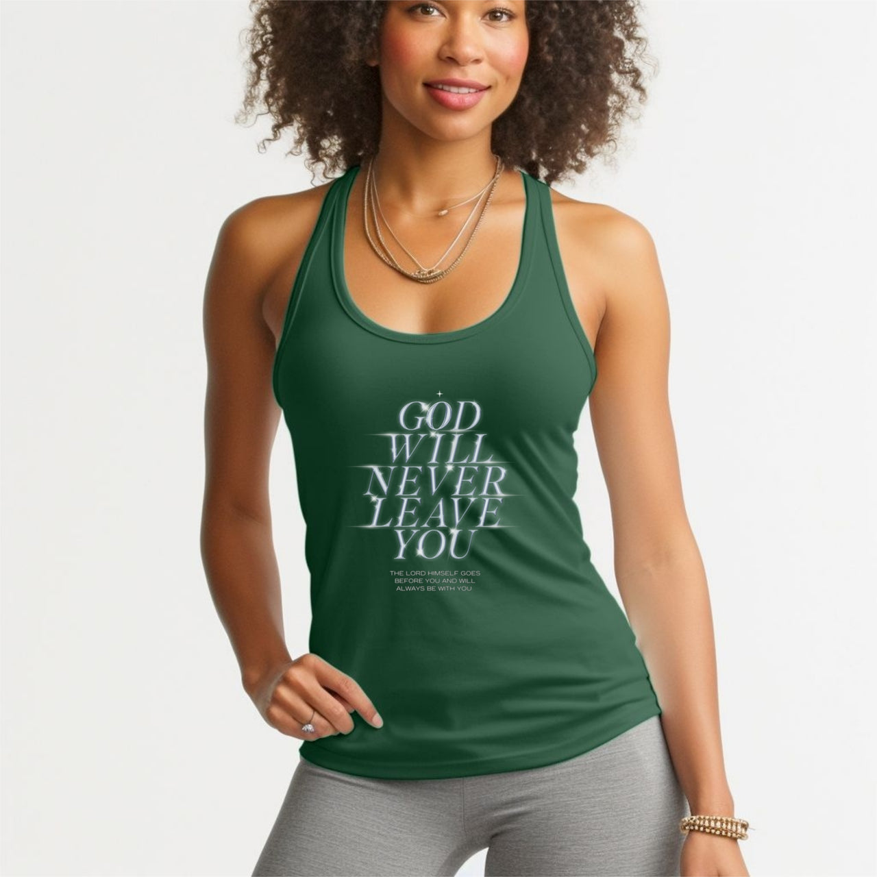 God Will Never Leave Unisex True-to-Size Tank Top