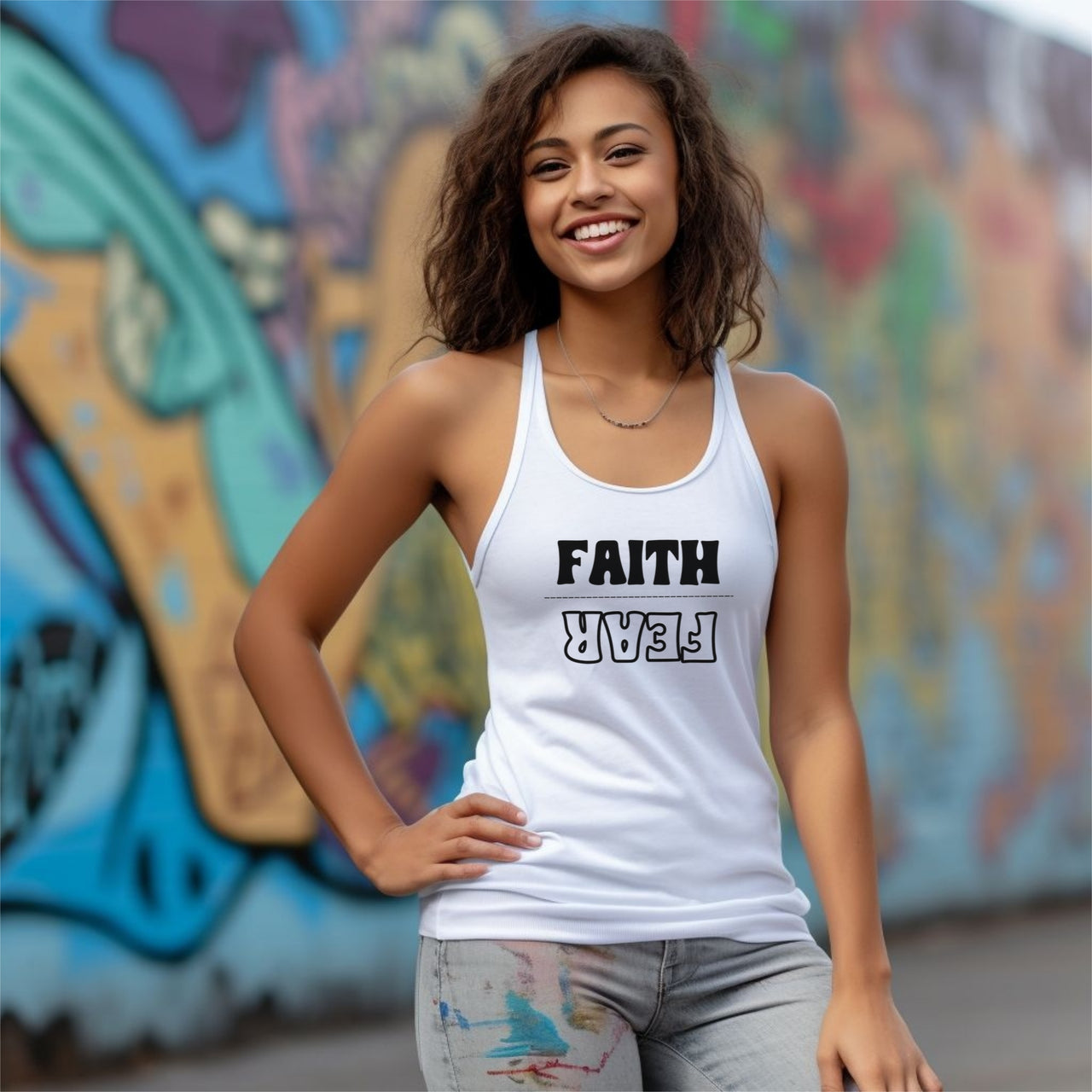 Faith Over Fear Unisex True-to-Size Tank Top