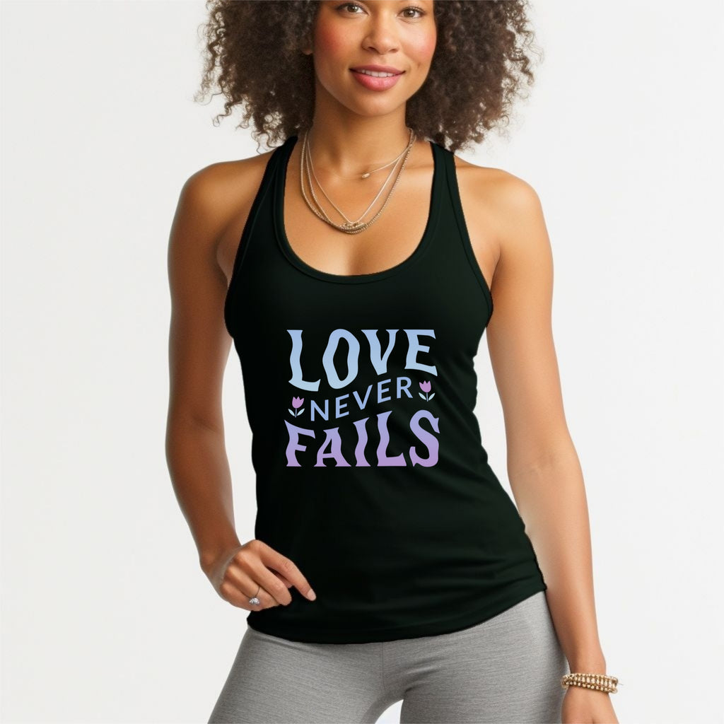 Love Never Fails Unisex True-to-Size Tank Top