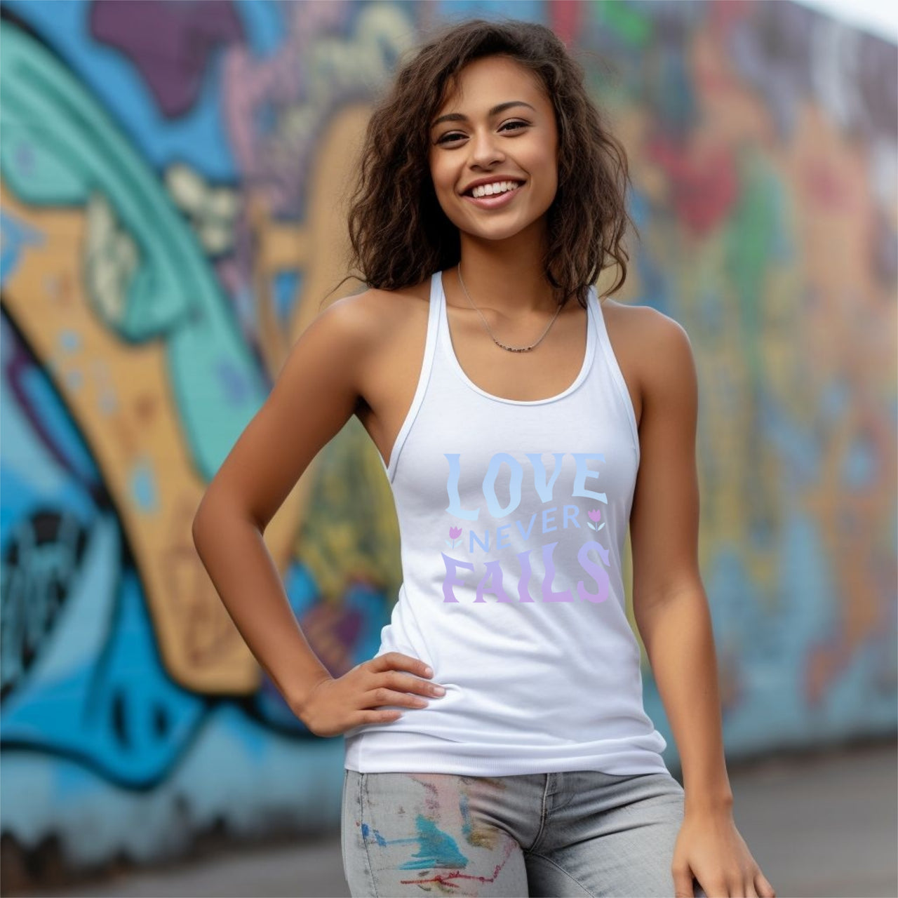 Love Never Fails Unisex True-to-Size Tank Top