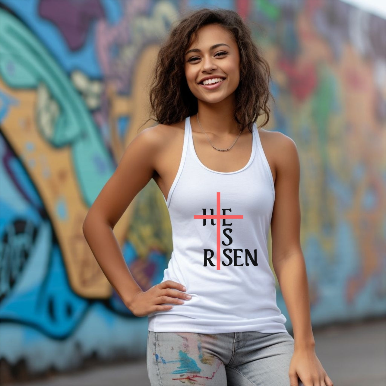 He is Risen Unisex True-to-Size Tank Top