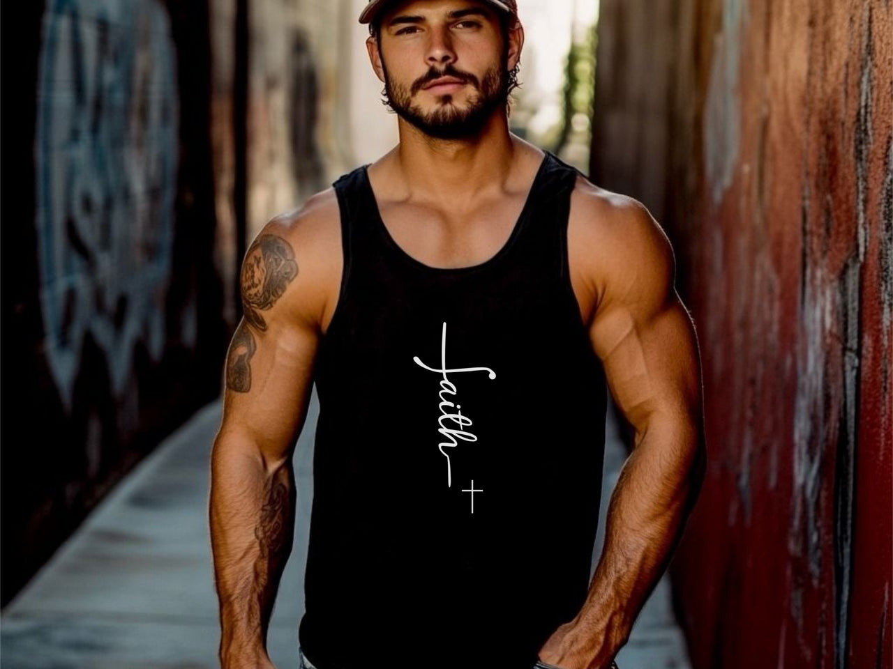 Faith + Cross Unisex True-to-Size Tank Top