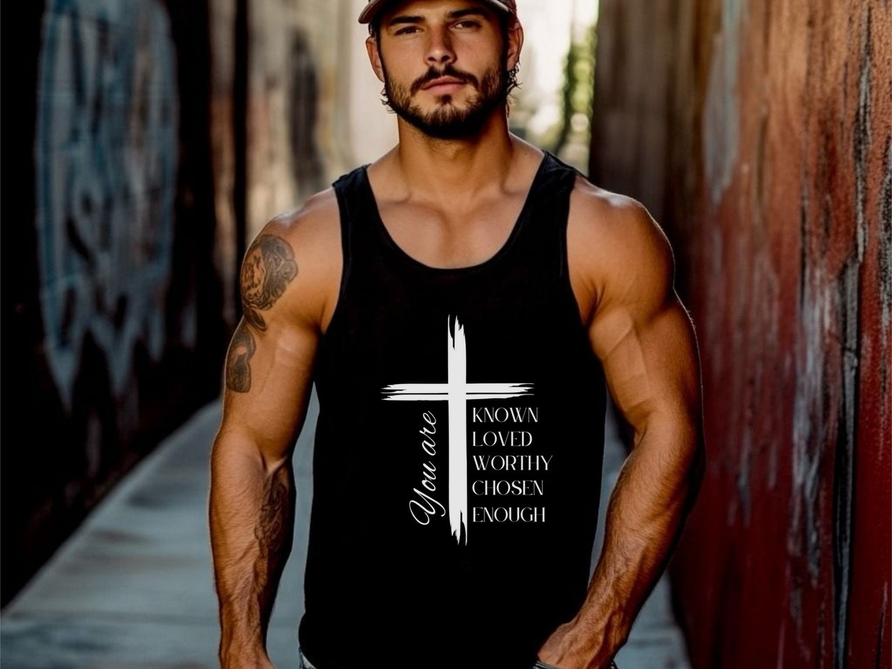 You Are Known, Loved, Worthy, Chosen, Enough,  Unisex True-to-Size Tank Top