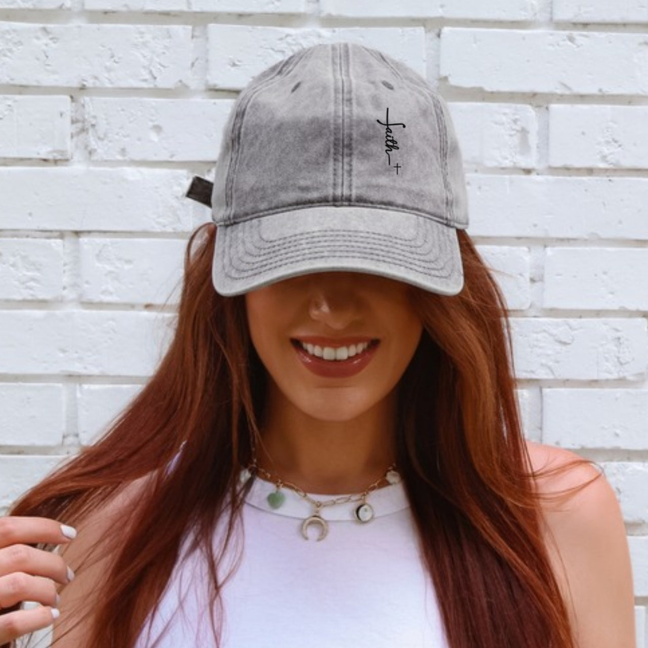 Faith + Cross Vintage Hat | Christian Hat | Faith Hat | Faith Over Fear | Bible Verse Hat | Religious Gift | Gospel Hat | Christian Apparel