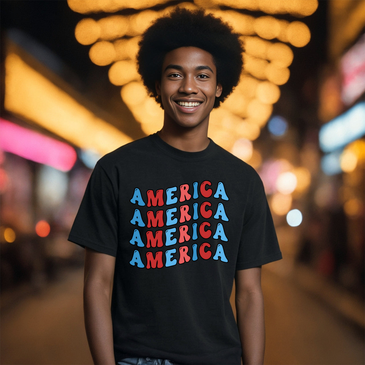 America Patriotic Unisex Relaxed Fit T-shirt
