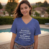 Proverbs 28:1 Unisex V-Neck T-Shirt
