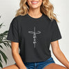 Jesus Cross Women's Crop Tee| Faith Apparel | Scripture Shirt | Bible Verse Tee | Faith Over Fear | Religious Gift |Christian Tee |Jesus Tee