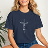 Jesus Cross Women's Crop Tee| Faith Apparel | Scripture Shirt | Bible Verse Tee | Faith Over Fear | Religious Gift |Christian Tee |Jesus Tee